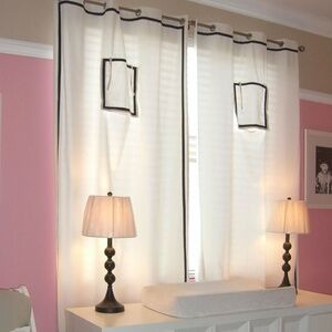 Rare Pottery Barn White Curtains Set of 2